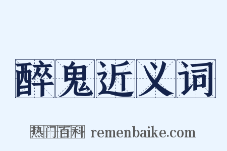 醉鬼近义词是什么意思的图片